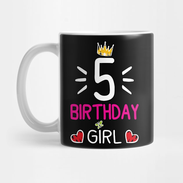 Kids 5th Birthday Girl Crown Princess by printedartings